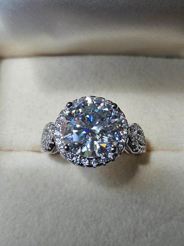 Bague solitaire moissanite 5ct - bague,