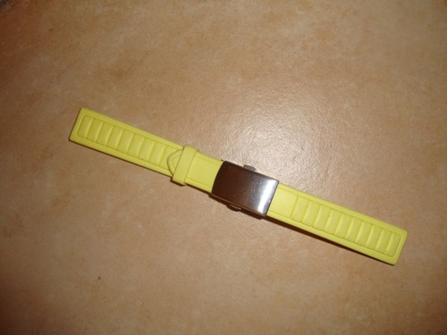 Bracelet caoutchouc jaune