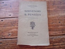 RARE  BIOGRAPHIE - SOUVENIRS ET PENSEES - J-E.BUTLER FEMINISTE PROSTITUEE 1908