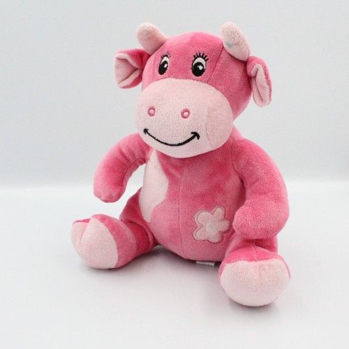 Doudou hochet vache rose - vache,