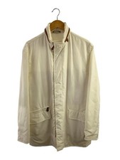 Manteau Matelassé HERMES 50 Polyester Blanc D'Occasion