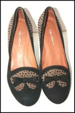 UAD MEDANI Escarpins Velours Noir Motifs Pois Talons Hauts T 37.5  TTBE