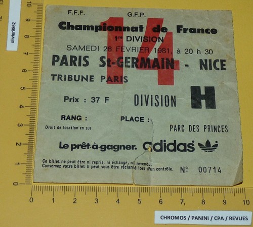 Football billet 1981 - 28-02,