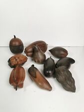 fruits en bois exotiques, décoration, Ébène ? Teck? Afrique? 