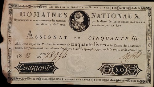 France assignat livres - assignat,