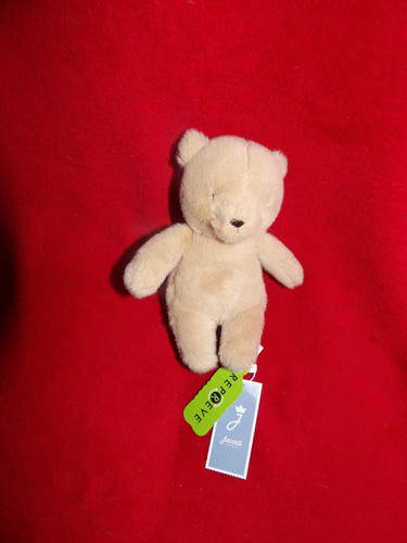 Doudou peluche ours beige - peluche,