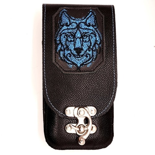 Cuir loup portable - cuir, pochette