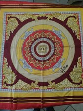 MONTANA 90X90 Foulard en Soie Pure 100% Vintage D'Occassion