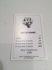 CARTE BILL LE PONEY PIÈCE