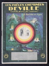 Catalogue 1928 poêle cheminée DEVILLE Charleville Ardennes calorifère vase