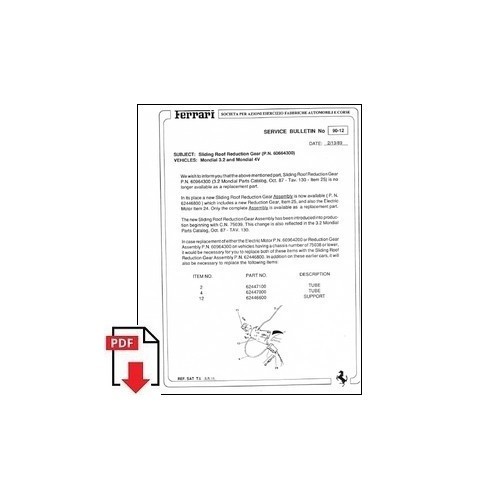 1989 ferrari service - 1989, bulletin