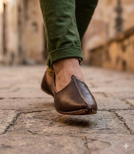 Chaussures indiennes cuir - indiennes, en