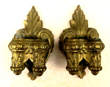 Ancienne Paire de Support Embrase Tringle de Rideau XIXe
