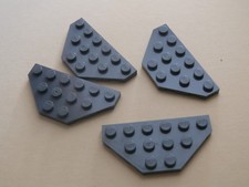 Lego 4 x dark bluish gray wedge plate 7655 10228 70746 ref 2419
