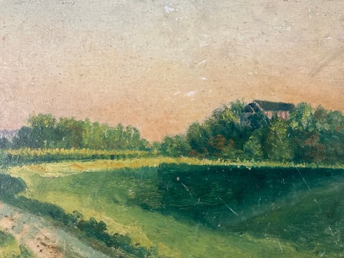 Belle peinture huile - , panneau