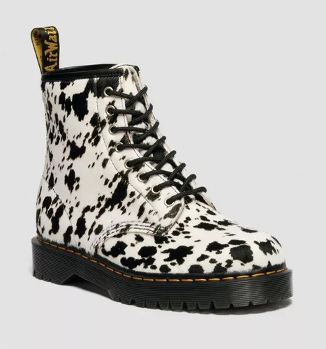 Bottes cuir noir blanc - bottes, en