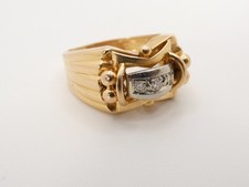 Bague Tank en or massif et