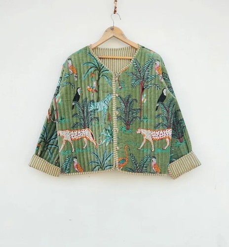 Neuf indien vert tigre velours - vert,