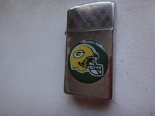 An 1981 Zippo Slim Briquet National Football Ligue Vert Bay Packers Autocollant
