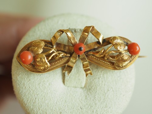 Broche ancienne massif 18k - or,