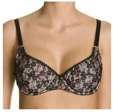 FIFI CHACHNIL Soutien-gorge 90D corbeille à armatures Gina noir et rose NEUF