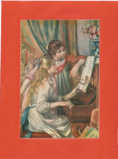 Reproduction plastifiée de P.Auguste RENOIR Les Jeunes Filles au Piano