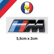 Badge coffre/ailes BMW « M » Aluminium 5.5cm*2cm - Noir