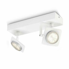 PHILIPS myLiving Spot aluminium blanc 2 x 4W - 2700K dimmable click fix *NEUF*