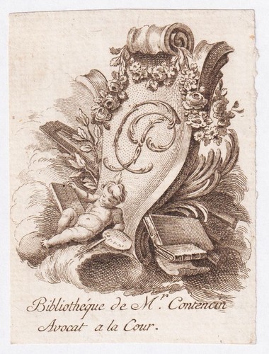 Exlibris contencin - -, /