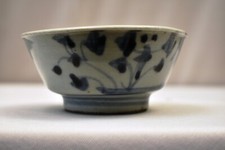 Ancien Chinois Ming Dynastie Bleu Blanc Bol Swatow Zhangzhou Article Collectib "