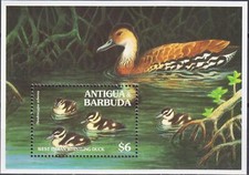 Antigua 1994 Ouest Indien Sifflement Canard Eau Oiseaux Nature Mnh