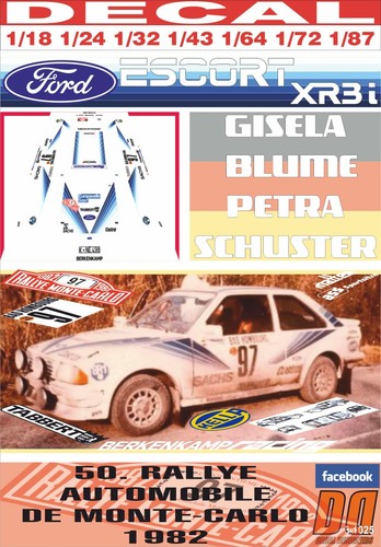 Decal ford escort xr3i blume - decal,