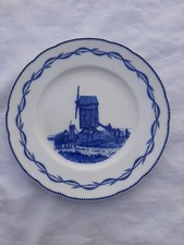 porcelaine d'arras-caudron grand plat rond (moulin de bucquoy)