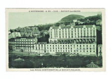Carte postale ancienne L AUVERGNE LES HOTELS CONTINENTAL ET ROYAT PALACE