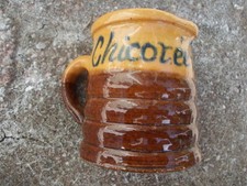 Chicorée BEGOTTE GEFT rare petit pot à crème en terre cuite vernissée 1880 1920
