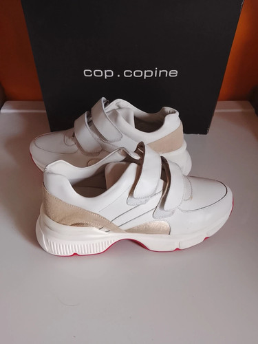 Baskets cuir compensée