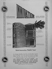 PUBLICITÉ DE PRESSE 1926 MALLE INNOVATION MOD{ELE LUXE PENDERIE MALETTE TIROIRS