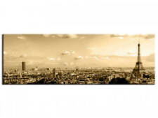 Tableau toile imprimé panorama de Paris 80x30cm avec chassis déstockage - 37