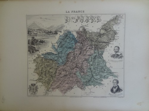 Grande ancienne carte - grande, (1901)