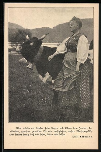 Carte postale femme paysanne