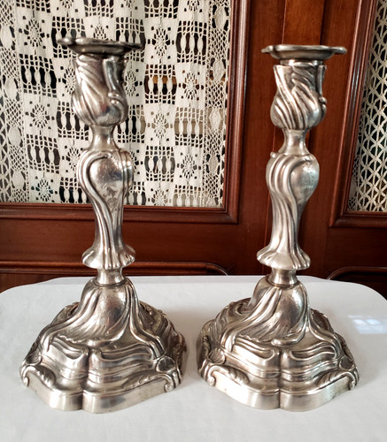 Bougeoirs xixè bronze - bougeoirs,