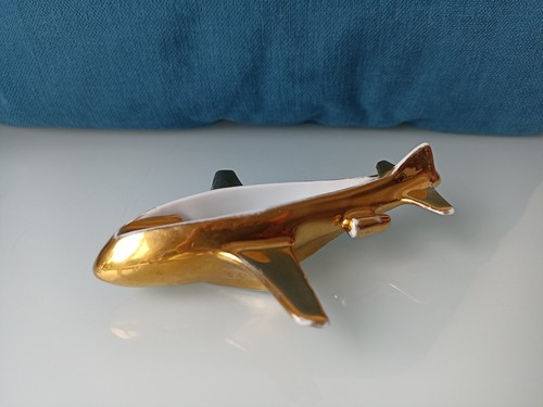 Cendrier avion porcelaine - avion,