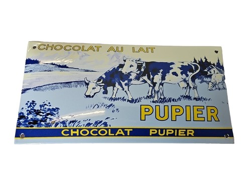 Plaque émaillée chocolat - plaque, "chocolat