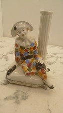 VASE SOLIFLORE CERAMIQUE Figurine ARLEQUIN numéroté