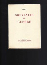 ALAIN souvenirs de guerre E.o grand papier bel envoi autographe signé