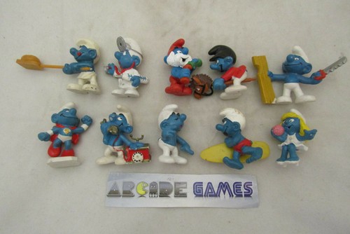 Lot anciens schtroumpfs - 10,