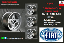 4 jantes alu 13 Stellone Fiat 124 128 x1/9 Lancia Beta 7x13 4x98 roues