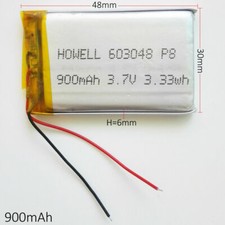 3.7 V 900 mAh 603048 Lipo