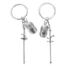 2 Pcs Porte Clé Escrime Clef