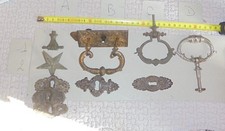 1 Accessoire Ornement de Meuble Miroir Pendule Poignée Tiroir Trou Clé en Cuir